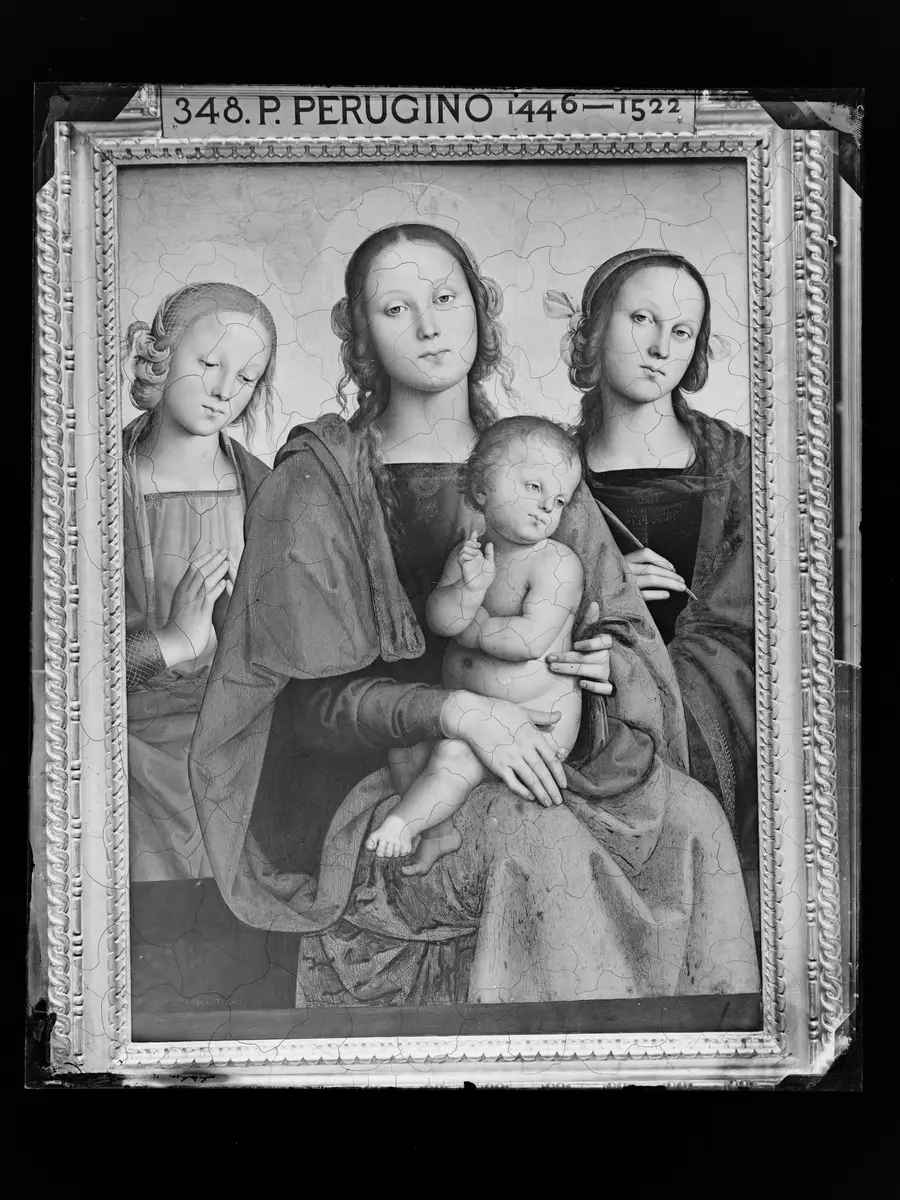 Maria mit Kind und den hll. Rosa (?) und Katharina (?)