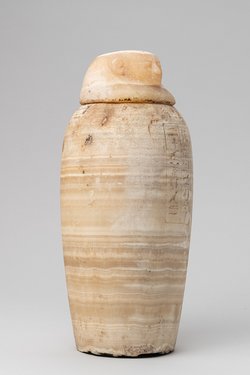Kanope des Djed-ju-ef-anch mit Deckel in Form eines Menschenkopfes