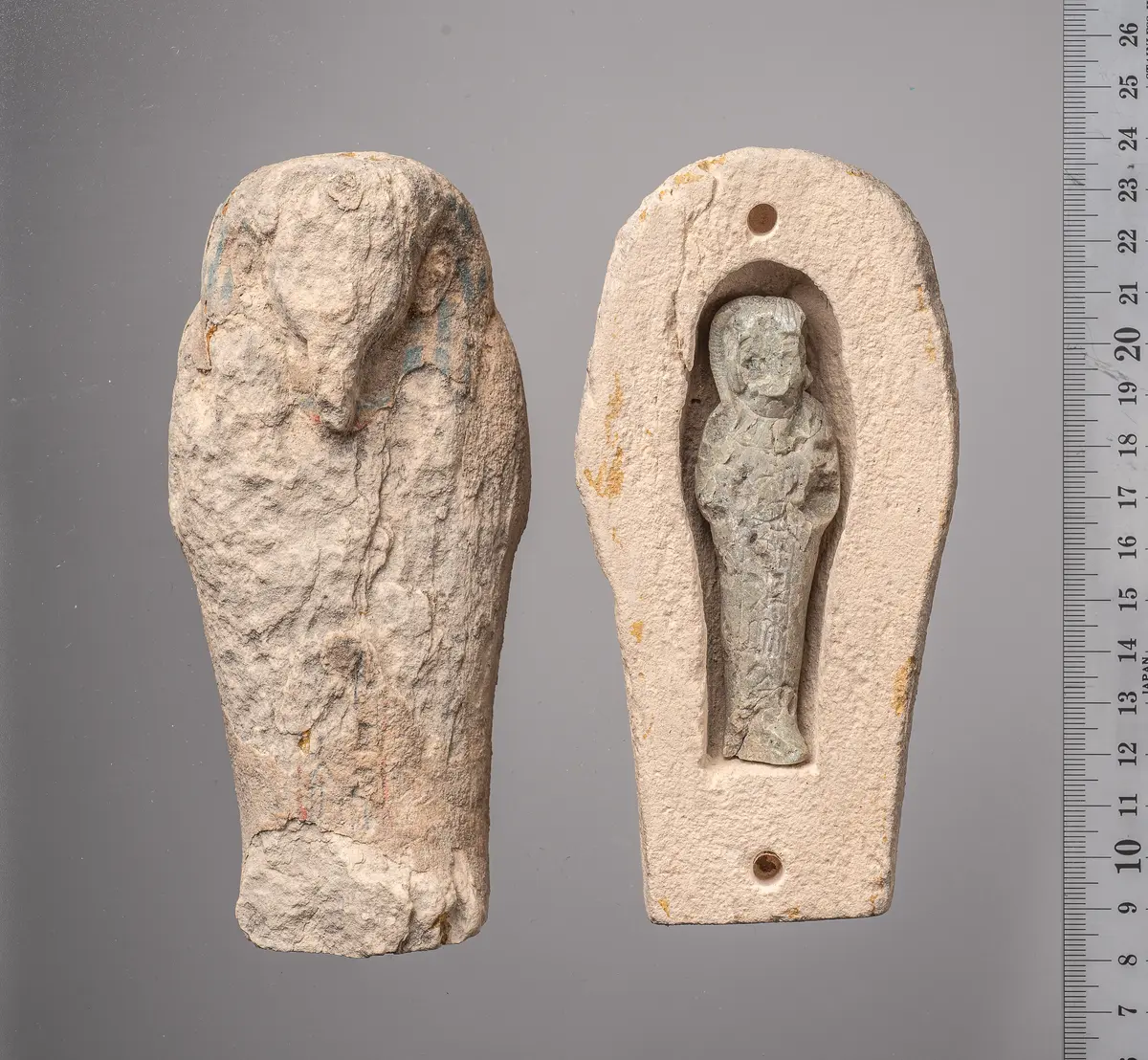 Uschebti des Ptah-mes mit Sarg