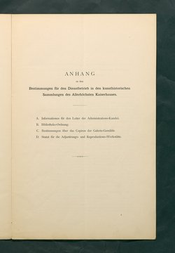 Bestimmungen für den Dienstbetrieb in den kunsthistorischen Sammlungen des Allerhöchsten Kaiserhauses