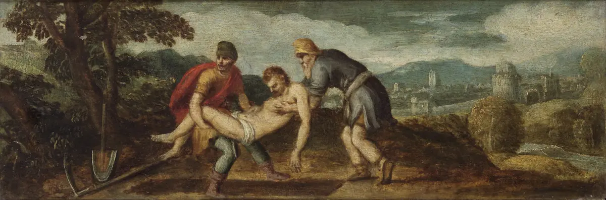 Der alte Tobias begräbt die Juden in Ninive