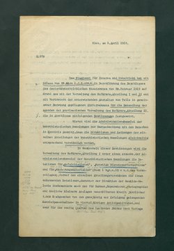 Bestimmungen zu den Agenden der provisorischen Verwaltung durch den Hofärar