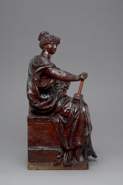 Allegorie der Bildhauerei / Figurenschmuck der Fassade des Kunsthistorischen Museums in Wien.