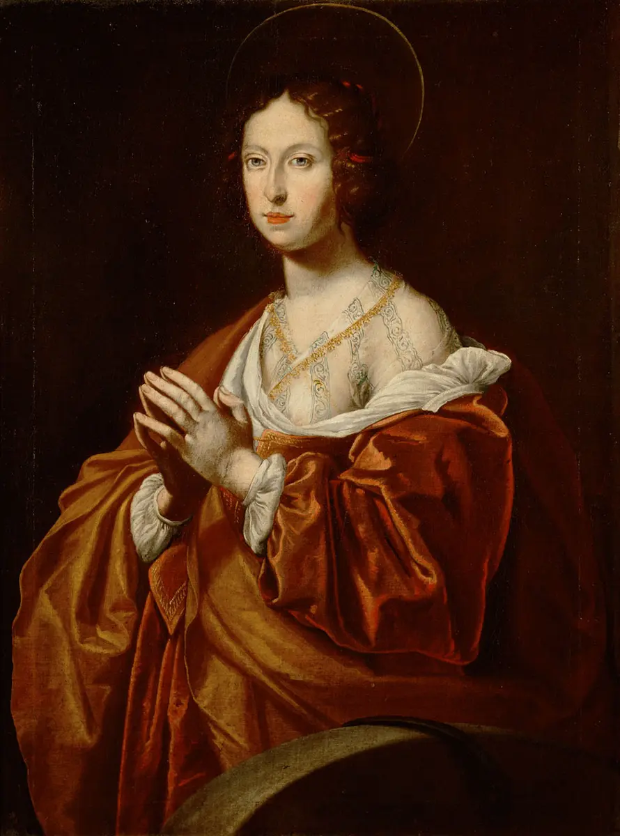 Claudia de' Medici (1604-1648), Erzherzogin, als hl. Christine von Bolsena, Halbfigur
