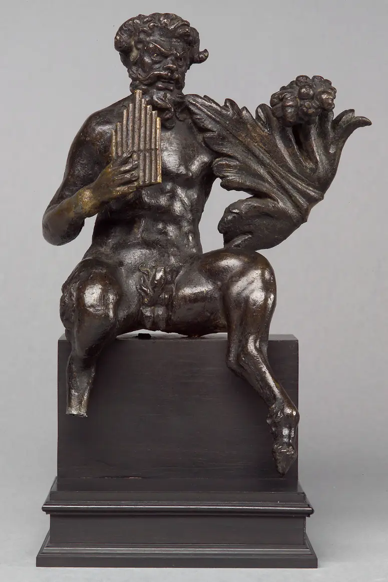 Statuette, Pan, Bronze, Kleinbronze