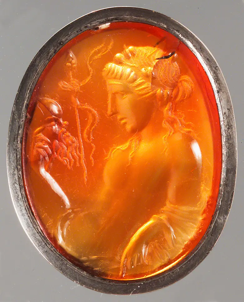 Halbfigur des gelagerten Bacchus