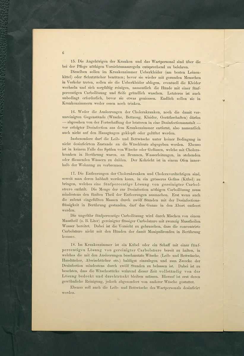 Maßregeln betreffend Cholera