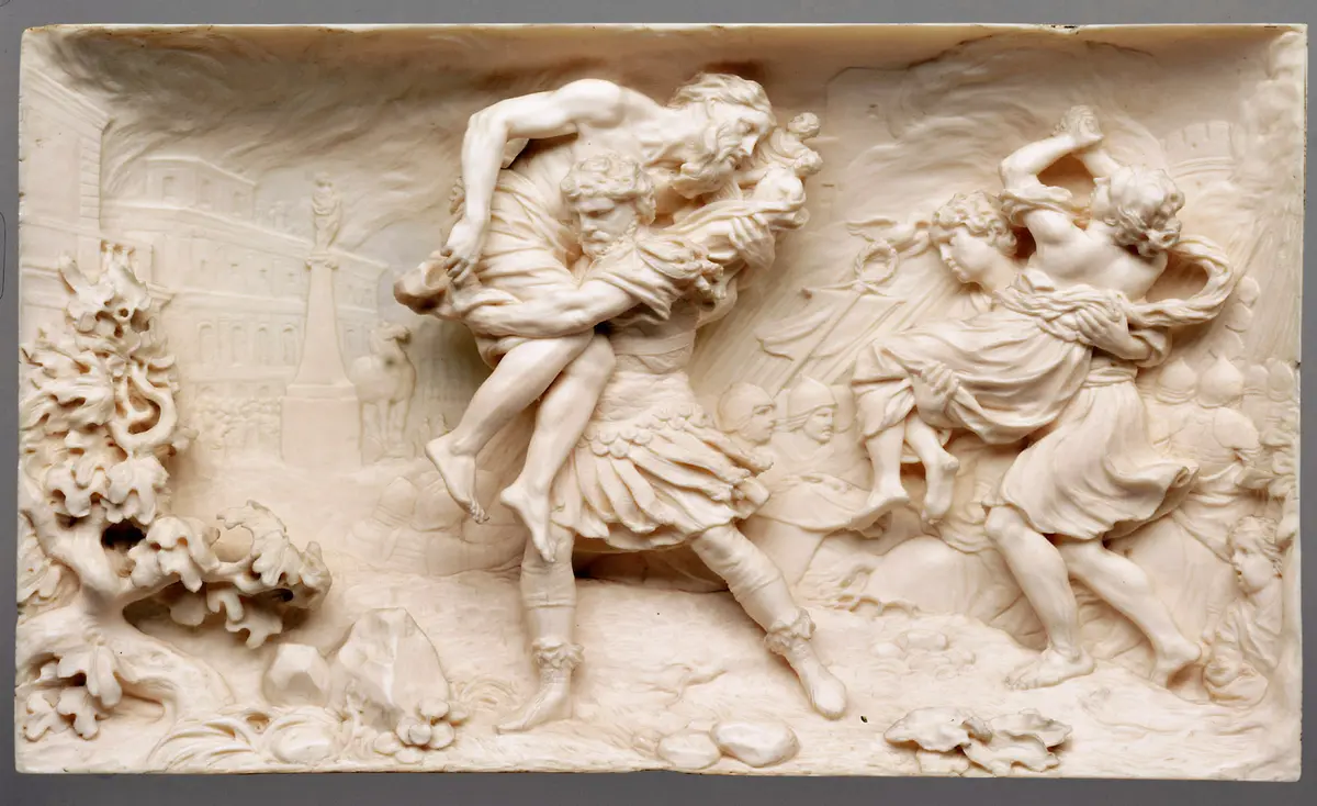 Aeneas Fleeing Troy with Anchises
