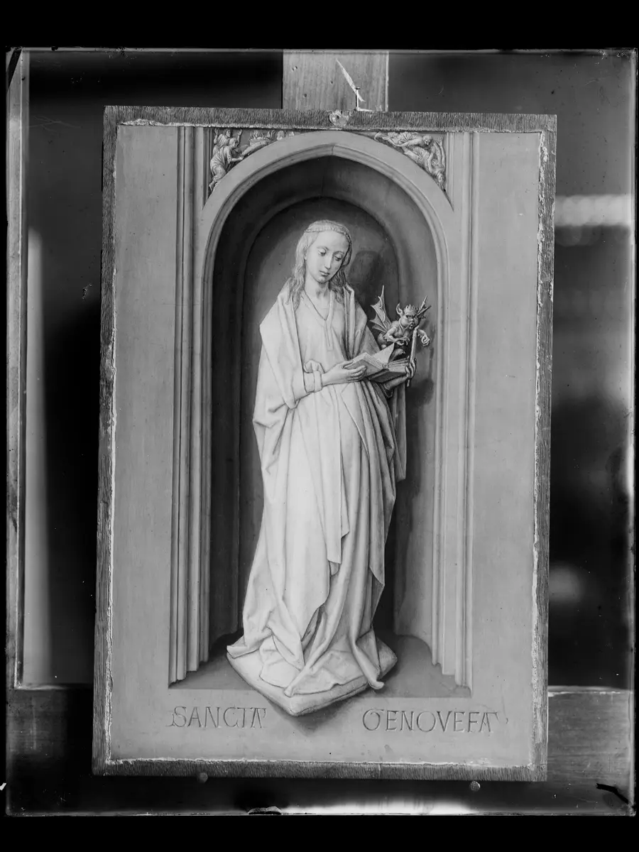 Hl. Genoveva (in den Zwickeln das Opfer von Kain und Abel und Kains Brudermord)