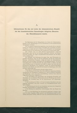 Bestimmungen für den Dienstbetrieb in den kunsthistorischen Sammlungen des Allerhöchsten Kaiserhauses