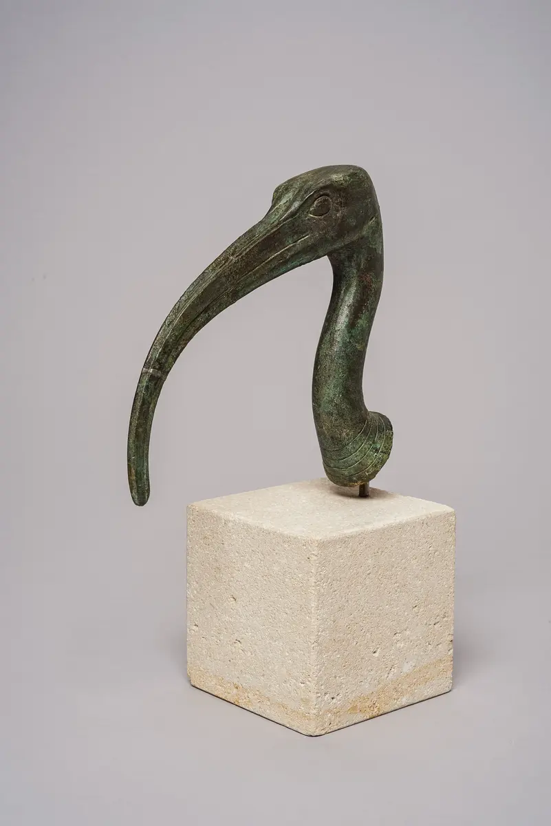 Kopf einer Ibis-Statuette