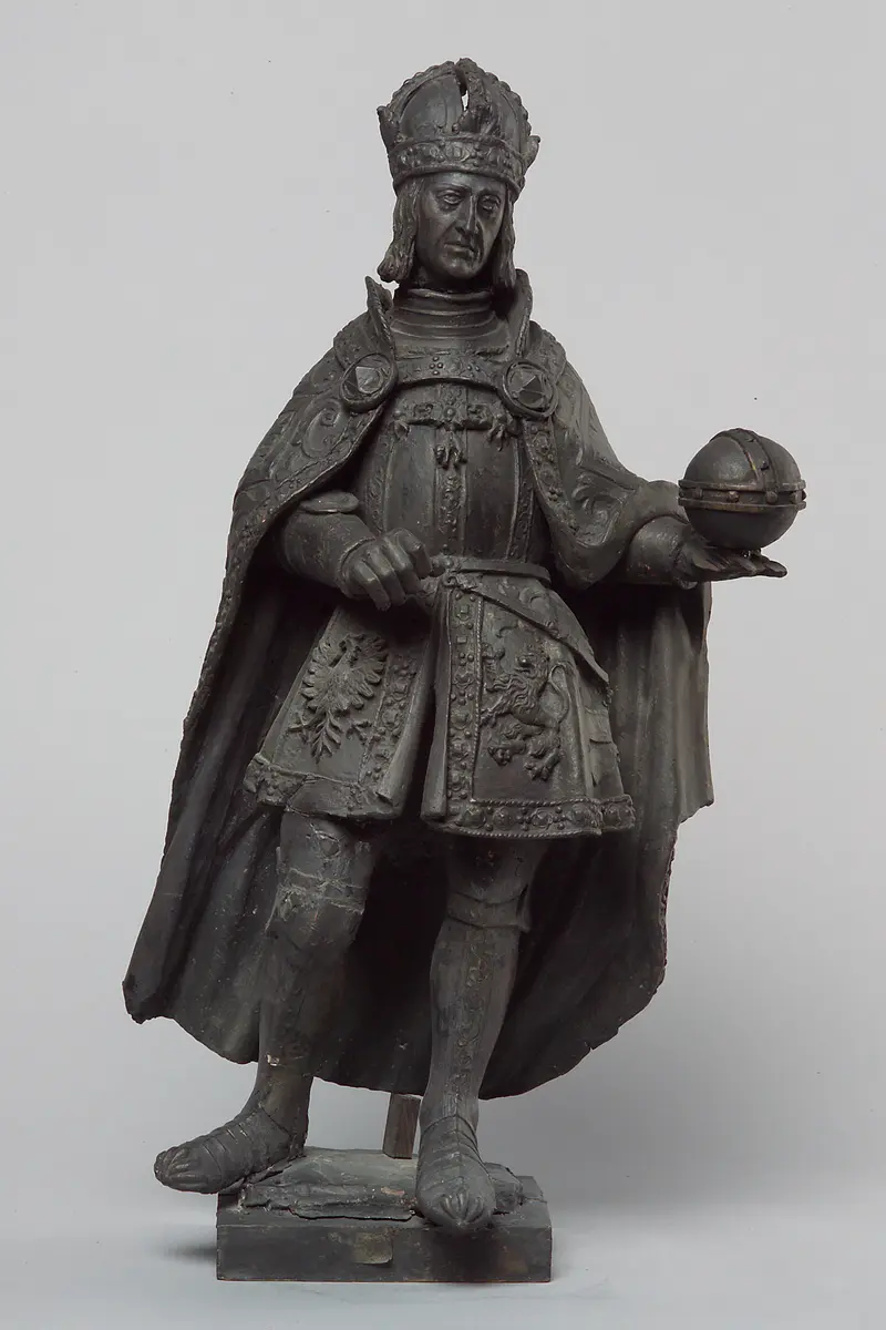 Kaiser Maximilian I., Statue, Statuette, Terracotta