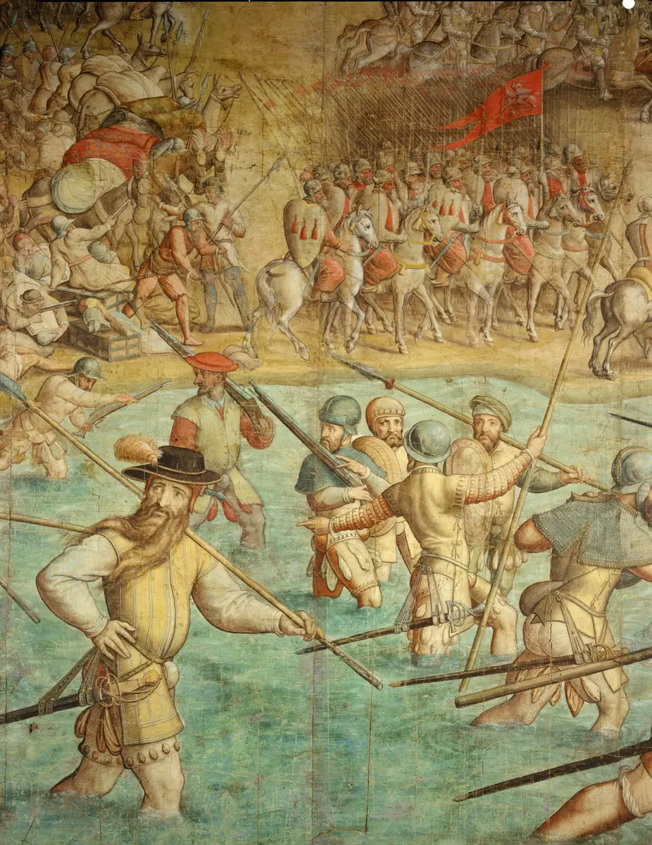 Kriegszug Kaiser Karls V. gegen Tunis (1535): Feldschlacht auf dem Marsch nach Tunis.