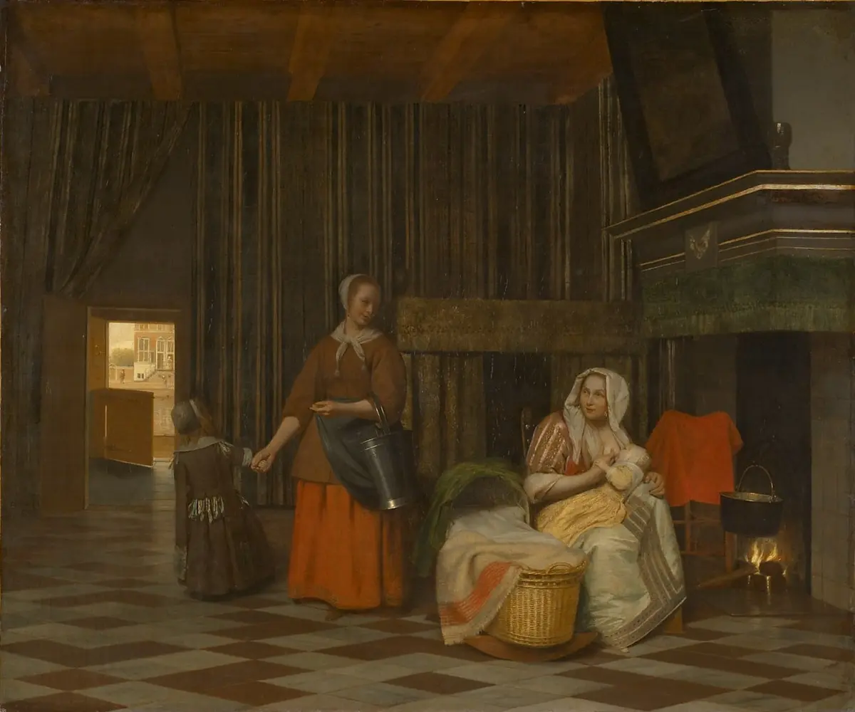 Woman with Child and Maid