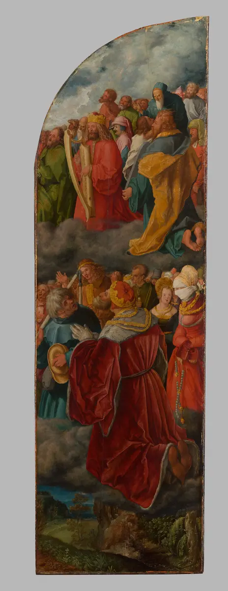 Two altar wings: Adoration of the Trinity