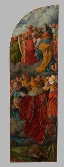 Two altar wings: Adoration of the Trinity
