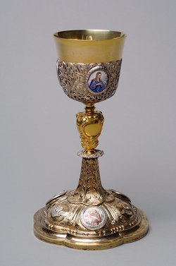 Messkelch mit dem Wappen Kaiser Karls VI., mit Patene