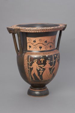 Jüngling, Mänade und Dionysos