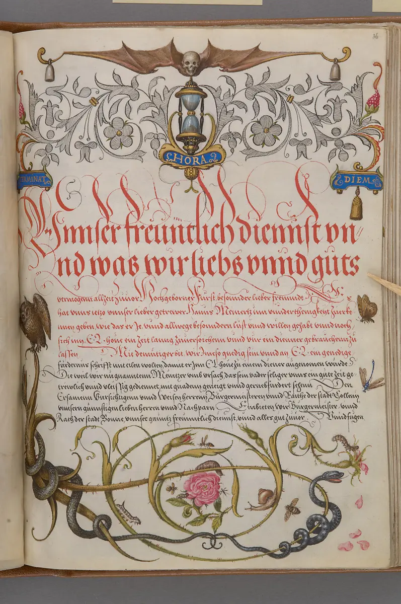 Schriftmusterbuch; 127 Blatt Pergament