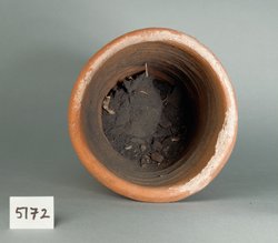 Ibismumie in kegelförmigem Tongefäß