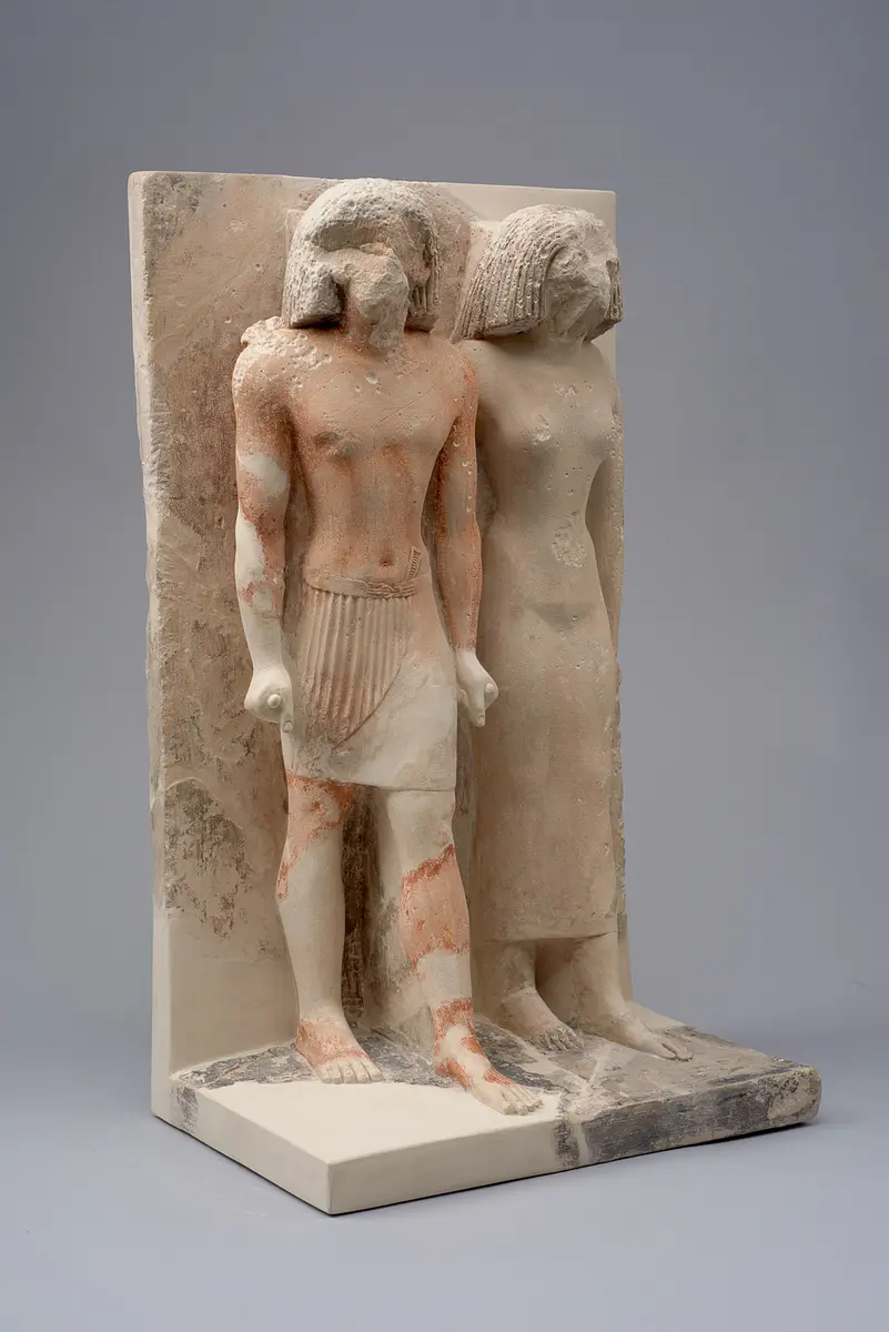 Gruppenstandbild des Hetep-seschat und einer Frau