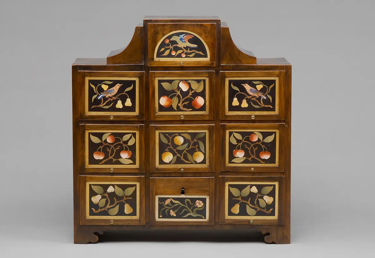 Schmuckkästchen, Kabinettschrank, Pietra-Dura-Kästchen