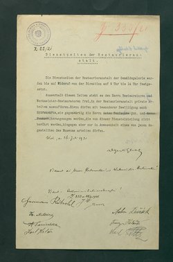Dienstzeiten der Restaurieranstalt
