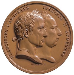 Habsburg: Kaiser Franz I. und Kaiser Joseph II.; Prämienmedaille der medizinisch-chirurgischen Akadmie in Wien