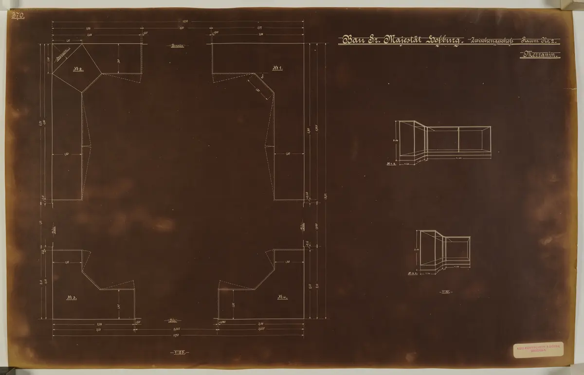 Bau Sr. Majestät Hofburg. Zwischengeschoss.Raum No. 2
