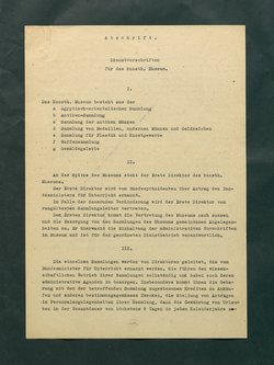 Dienstvorschriften für das Kunsthistorische Museum