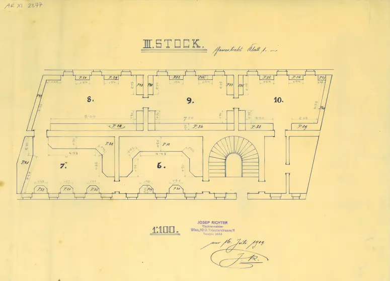 Weltreisemuseum. III., Beatrixgasse. 3. Stock. Gassentrakt