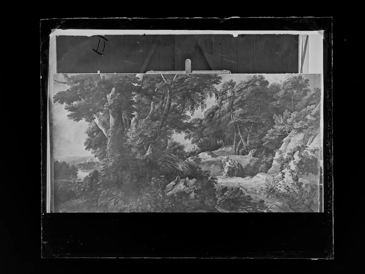 Große Waldlandschaft mit dem Hl. Stanislaus Kostka