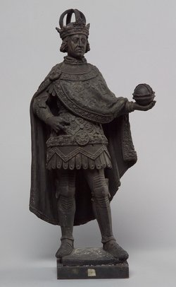 König Albrecht I. von Habsburg, Statue, Statuette, Terracotta
