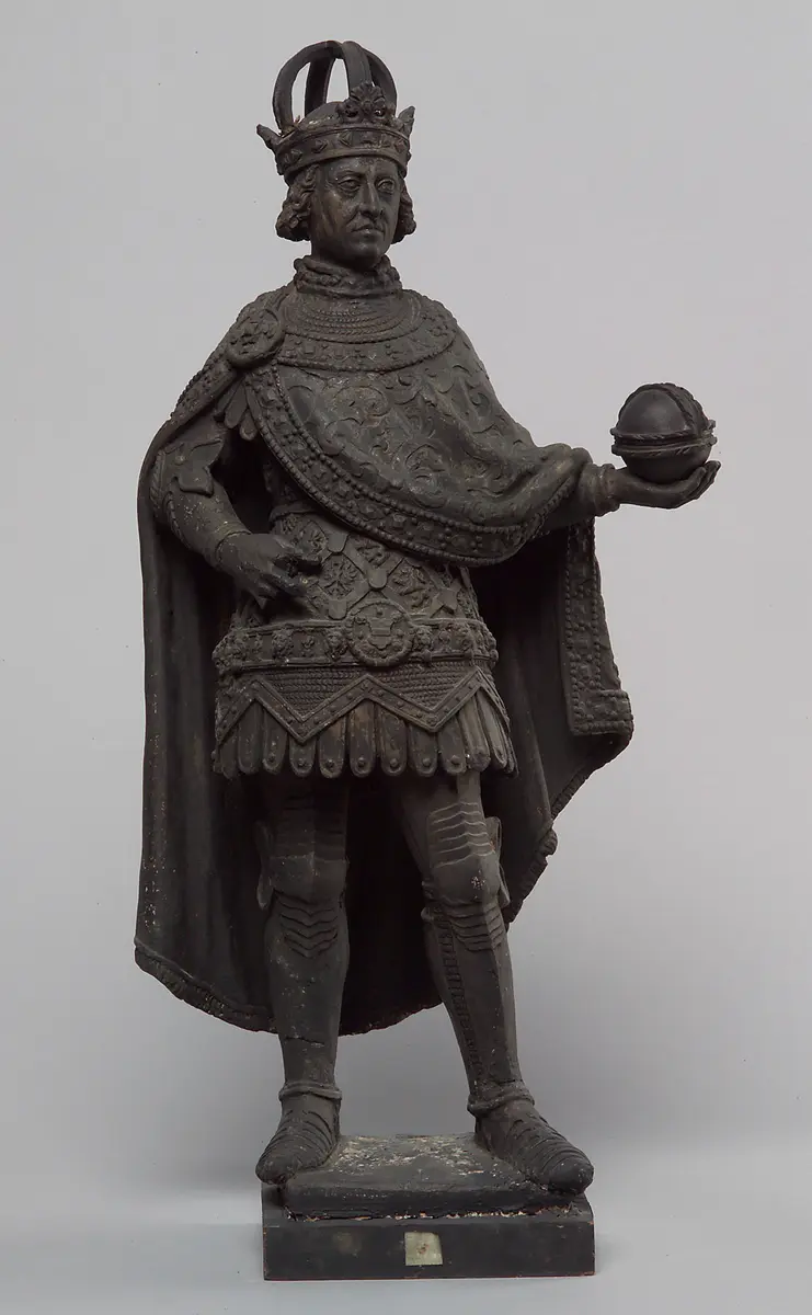 König Albrecht I. von Habsburg, Statue, Statuette, Terracotta