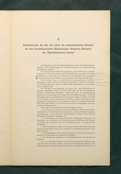 Bestimmungen für den Dienstbetrieb in den kunsthistorischen Sammlungen des Allerhöchsten Kaiserhauses