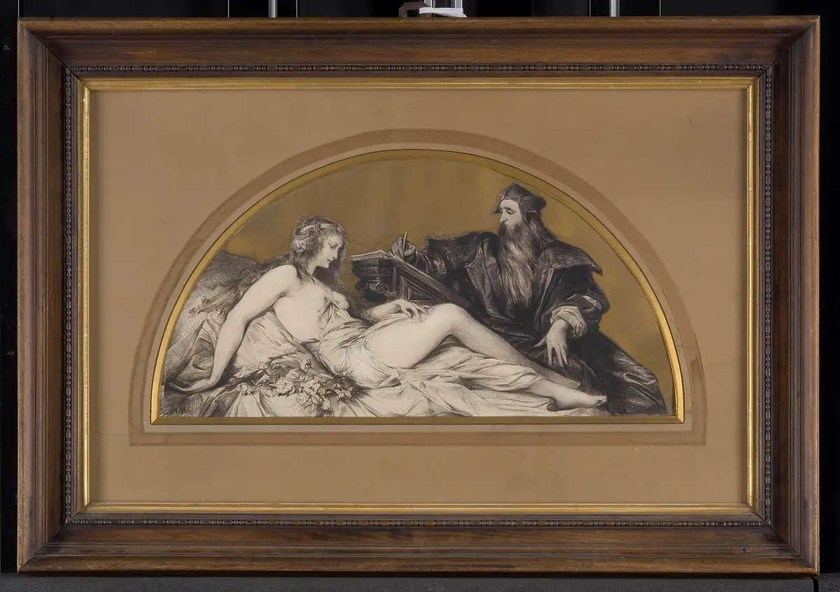 Leonardo da Vinci mit weiblichem Modell