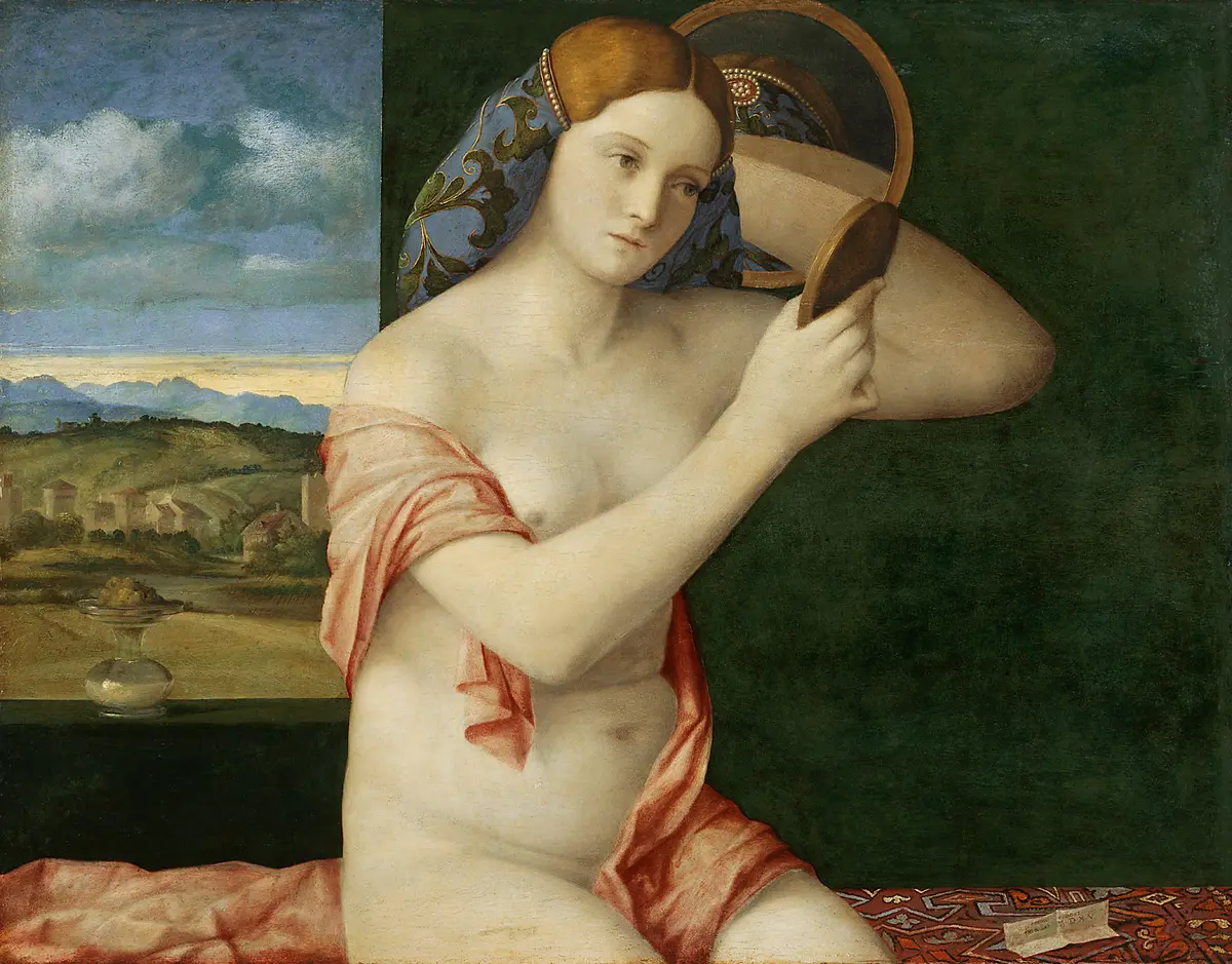 Junge Frau bei der Toilette