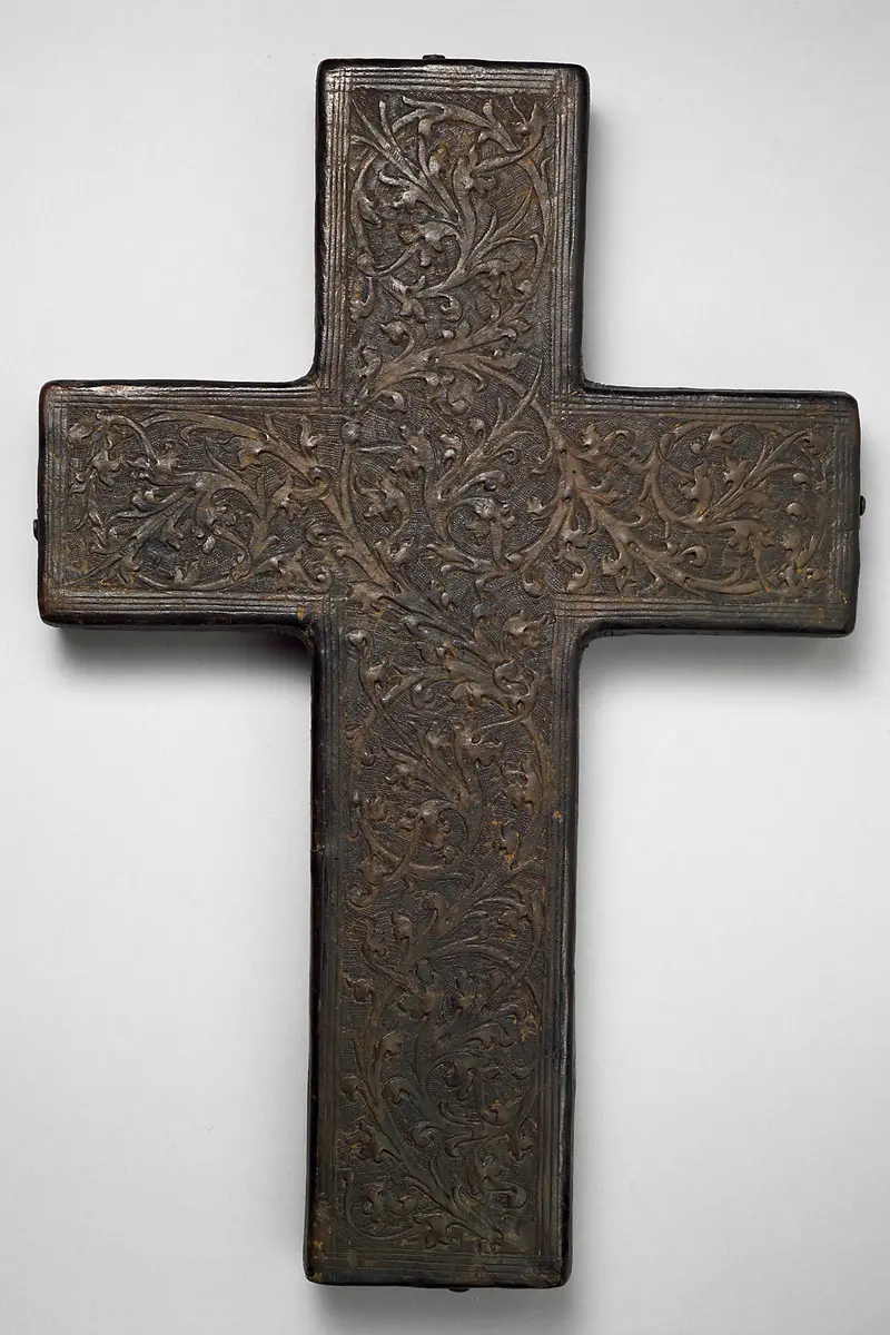 Das Futteral für das Reliquiar mit der Kreuzpartikel