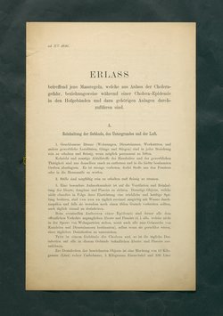 Maßregeln betreffend Cholera