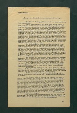 Dienstanweisung für die Separatwächter in der Neuen Hofburg