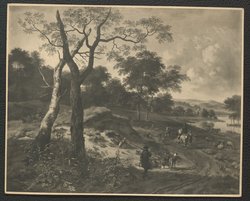Wynants: Landschaft mit Jäger. Öl-Leinwand, 154 x 191 cm