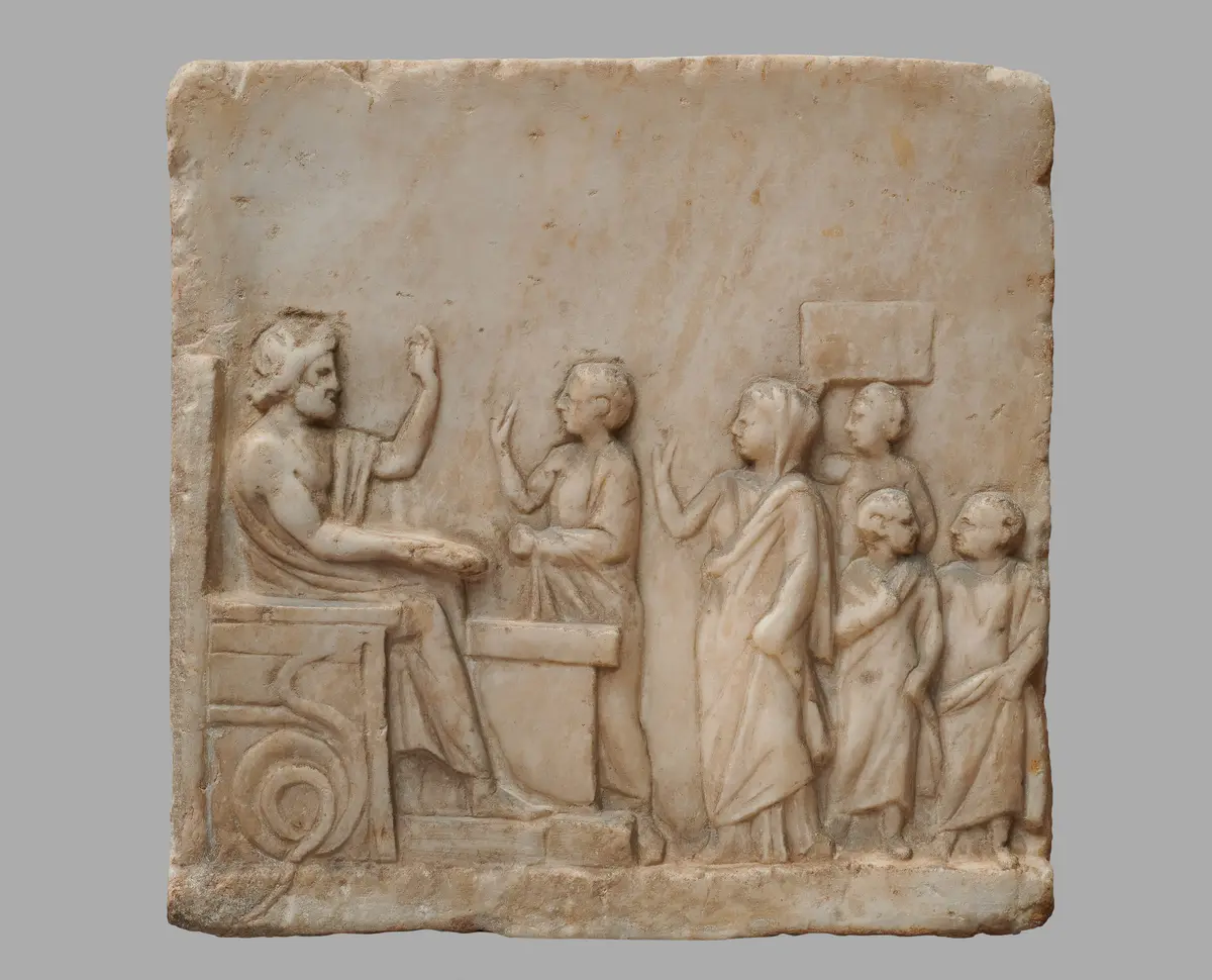 Weihrelief: Zeus (Asklepios?)