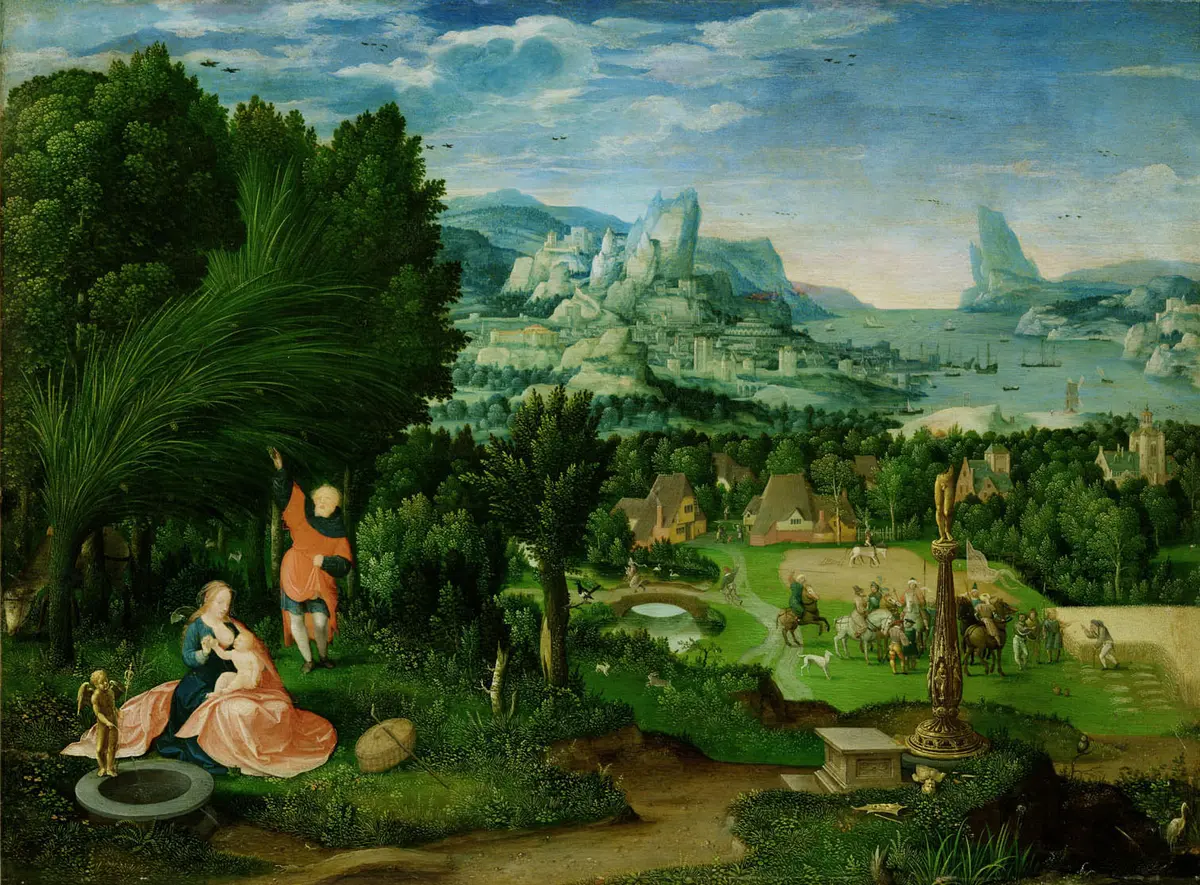 Landschaft mit der Ruhe auf der Flucht nach Ägypten