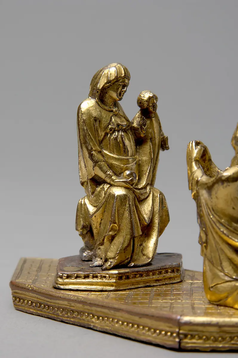 Thronende Madonna mit Bischof (Fragment einer Bischofskrümme)