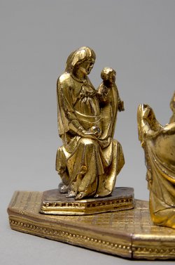 Thronende Madonna mit Bischof (Fragment einer Bischofskrümme)