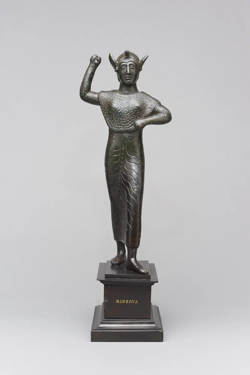Angreifende Athena (etruskisch: Menerva)