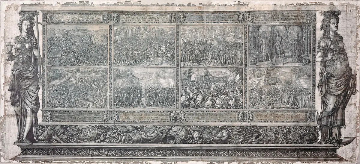 Visierung zum Kenotaph Kaiser Maximilians I. in Innsbruck, Visierung, Entwurf, Graphik