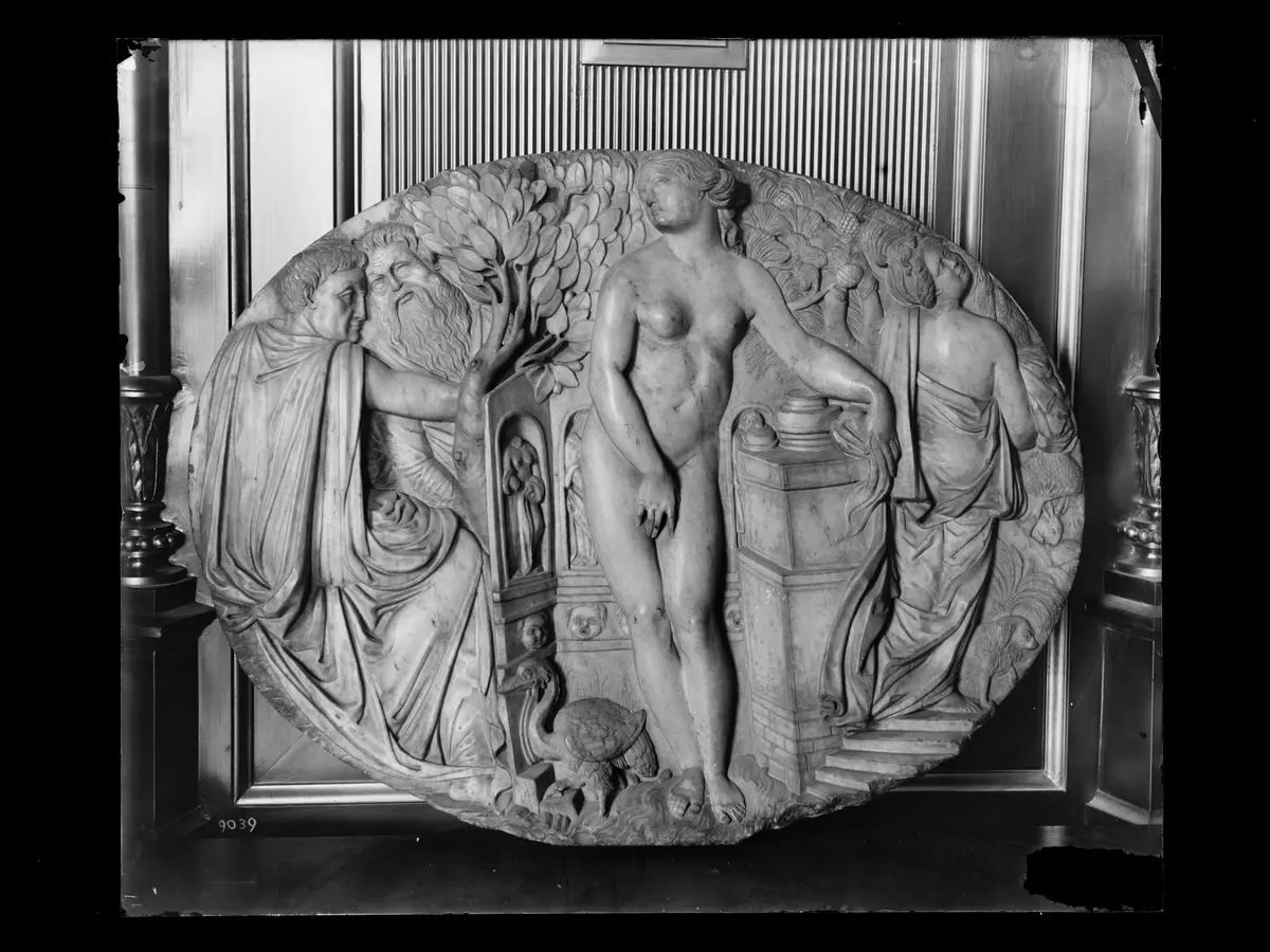Susanna im Bade, Marmorrelief = Susanna und die beiden Alten