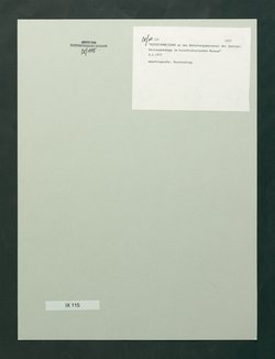 Dienstanweisung an das Bedienungspersonal der Zentralheizungsanlage im Kunsthistorischen Museum