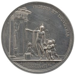 Medaille auf die Erweiterung der Akademie der Bildenden Künste in Wien
